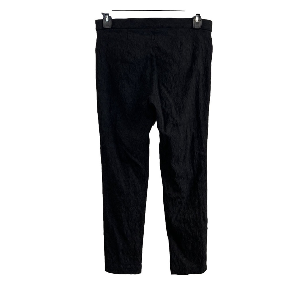 Women's 89th & Madison Stretch Pull On Black Lace Pattern Pants. Size M